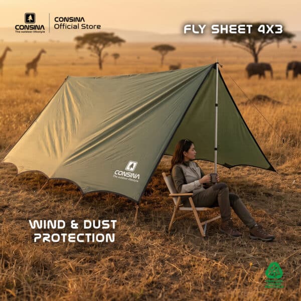 CONSINA FLYSHEET 4X3M CAMPING Outdoor HIKING CAMPERVAN Mountain