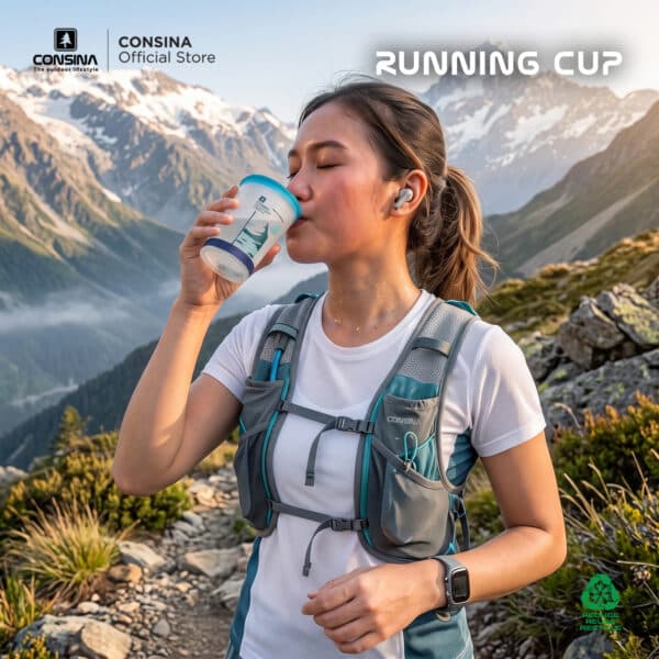 Consina Gelas Minum Lari Folding Collapsible Trail Running Outdoor Hiking Camping