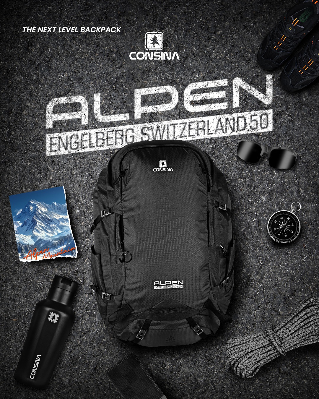 CONSINA ALPEN Backpack Mountain | HIKING Outdoor TRAVEL 50L