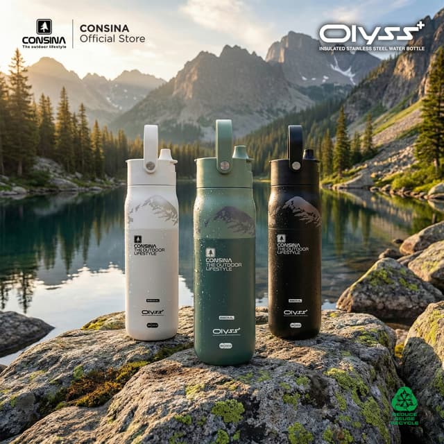 CONSINA OLYSS COLD & HOT TUMBLER BOTOL MINUM OLAHRAGA | Mountain Outdoor SPORT STAINLESS VACUUM BOTTLE