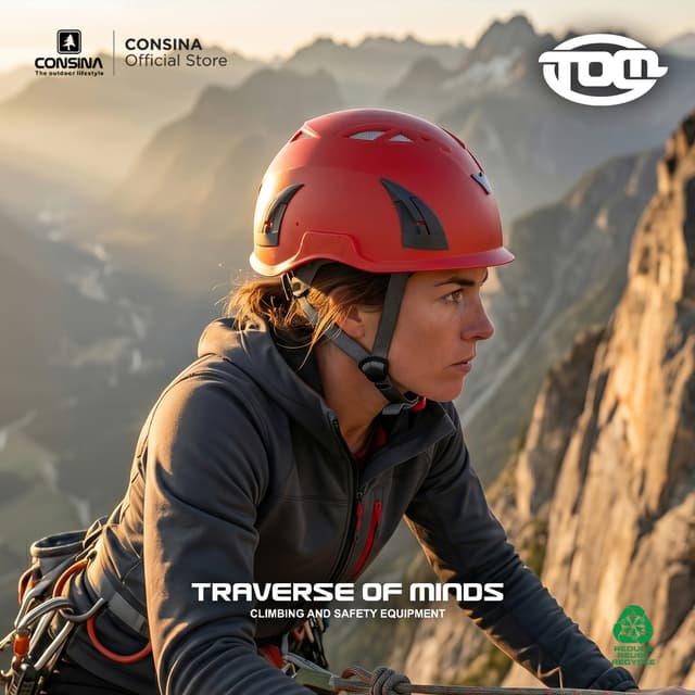 Consina TOM Climbing Safety Helm Panjat Tebing Rescue | Climbing Helmet